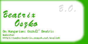 beatrix oszko business card